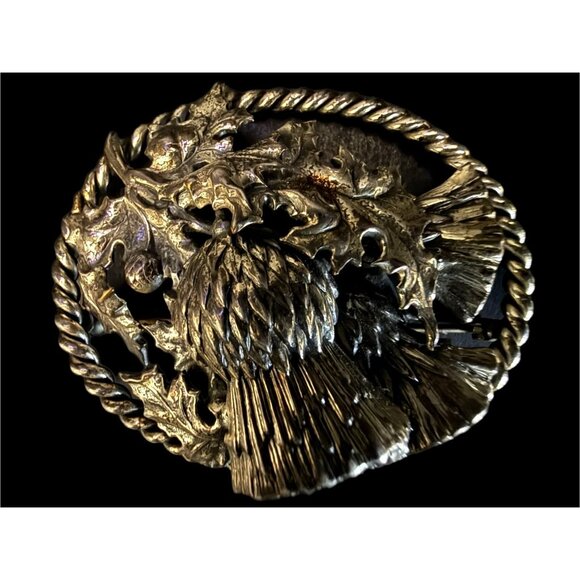 Napier Oval Scottish Thistle Brooch Vintage - Picture 1 of 3